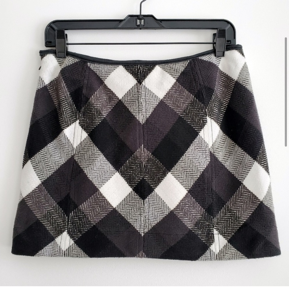 Free People Plaid Wool Skirt